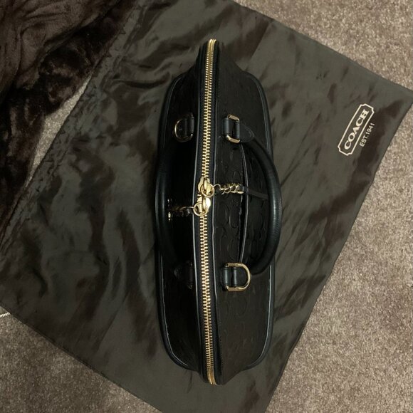 Coach Sierra Satchel Black Patent Leather Bag (previously owned) - Picture 8 of 13